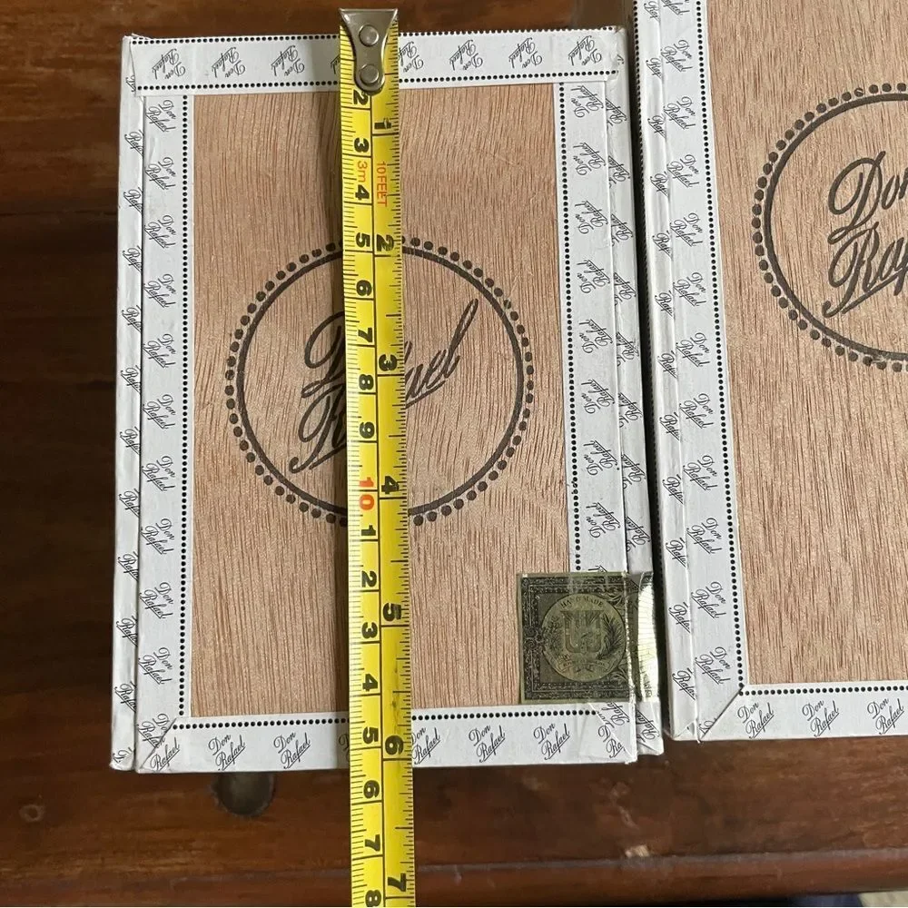 Set of 2 Cigar Boxes for Storage Crafts Needlework Office